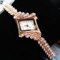 Fashion Women Watch Quartz Rhombus Rhinestone Analog Alloy Wristwatch Gift.