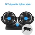 Big Size Car electric fan 360 degree rotatable 2 speed 12V dual-head car fan.