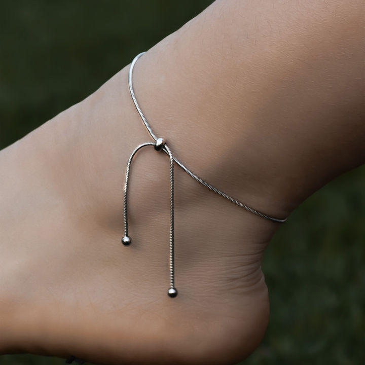 Fashion%20Simple%20Adjustable%20Slider%20Anklets%20Chain%20Bracelets%20For%20Women%20Girl%20Titanium%20Steel%20Jewelry%20Bangle%20Retro%20Minimalist%20Style%20Ankle%20Gift%201Pcs%20-%20Image%202