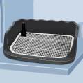 Dog Potty Tray Puppy Training Tray Keep Paws and Floors Clean Pee Pad Holder Black.