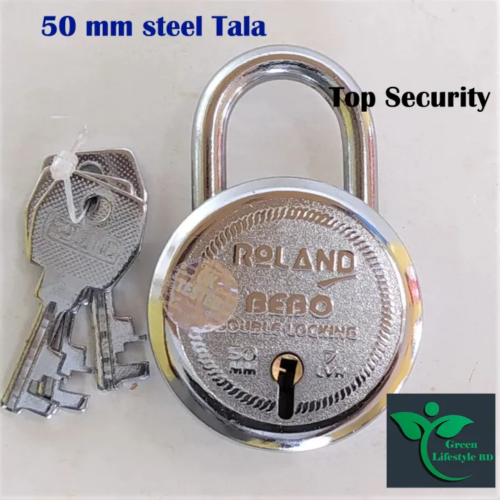 Tala Key 50 mm steel Tala for Home & Office. 07 Levers 3 Keys Double Locking ...
