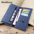 New's Men Vintage Wallets Three Fold Long Walets Card Holder Money Bag Handbag Clutch Letter Print Change Pockets Wallet for Men. 