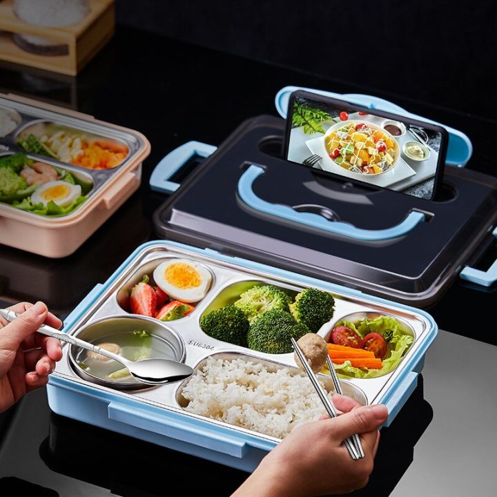 Lunch%20box%20304%20stainless%20steel%20plate%20student%20canteen%20heating%20bento%20portable%20fast%20food%20thermal%20insulation%20Compartments%20lunch%20box%20-%20Image%202