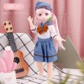 BJD Dolls 30cm Anime Doll Clothes Full Set 1/6 Bjd 23 Joint Movable Body Doll Girls Dress Up DIY Toys Reborn Kawaii.