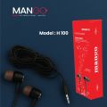 Wired Earphone with Built-in Microphone | HiFi Stereo Clear Sound Earbuds for Music, Gaming & Calls | Black | 6 Months Warranty | MANGO H100. 