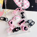Y2K Aesthetic Keyring Sweet Cute Heart Keychain Cartoon Cat Fish Key Chain For Girls Shcool Bag Pendant Accessories Huiye. 
