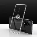 Skinlee Phone Case Xiaomi BlackShark5 Pro Ring Holder Cover Ultra Thin Transparent Car Navigation Holder Silicone Clear Cases for Xiaomi BlackShark 5 Pro Back Cover.