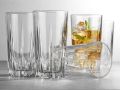 Central Iconic Octagonal Whiskey Glass Set Crystal Clear Glass with Heavy Base, Modern Geometric Design for Spirits Premium Water, Juice, coke , Medium Drinking Sharbat 300Ml 6PC Glass Set..