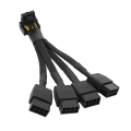 For GPU RTX4090 RTX4080 4X8 Pin PCI-E to 16 Pin Graphics Card Power Cable Replacement 12VHPWR Connector 90 Degree Elbow Cable.