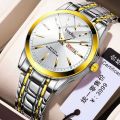 Swiss Genuine Business Fully Automatic Movement Watch Dual Calendar Waterproof Luminous Steel Band Men's Watch Non-Mechanical Men's Watch. 