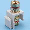 Speaker Post Snap-in Banana Keystone Jack - White, 10Pcs. 