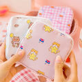 Women Girl Kawaii Cartoon Cosmetic Sanitary Pads Napkin Storage Bag Pouch Layor. 