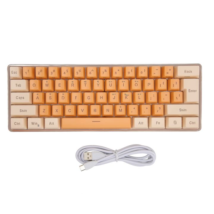 Gaming%20Keyboard%20USB%2061%20Keys%20Contrast%20Color%20RGB%20Light%20Key%20Line%20Separation%20Mechanical%20Wired%20Keyboard%20for%20Office%20Games%20Beige%20Orange%20-%20Image%203