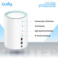 Cudy M1300 (1-Pack) AC1200 Dual Band Whole Home Wi-Fi Mesh System - 867Mbps on 5GHz and 300Mbps on 2.4GHz - 2 Gigabit Ethernet Ports - White. 