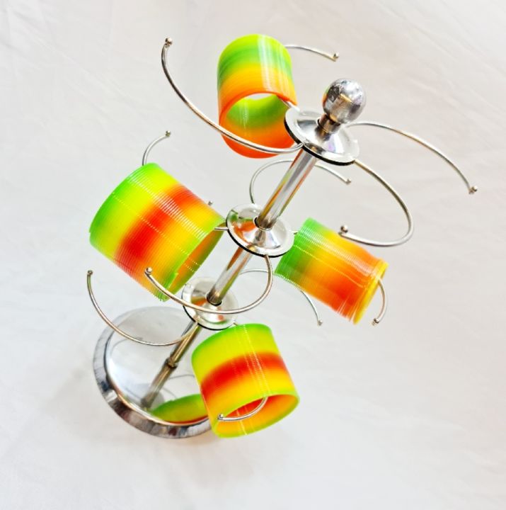 Stainless Steel Twelve stick Churir Alna with Connected Rotating Display Stand for Your Bangles