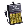 Doublepow UK83 4-Slot Smart Fast Charger with 4 Pieces AA Size 1.2V 3000mAh Ni-MH Battery Combo Pack. 
