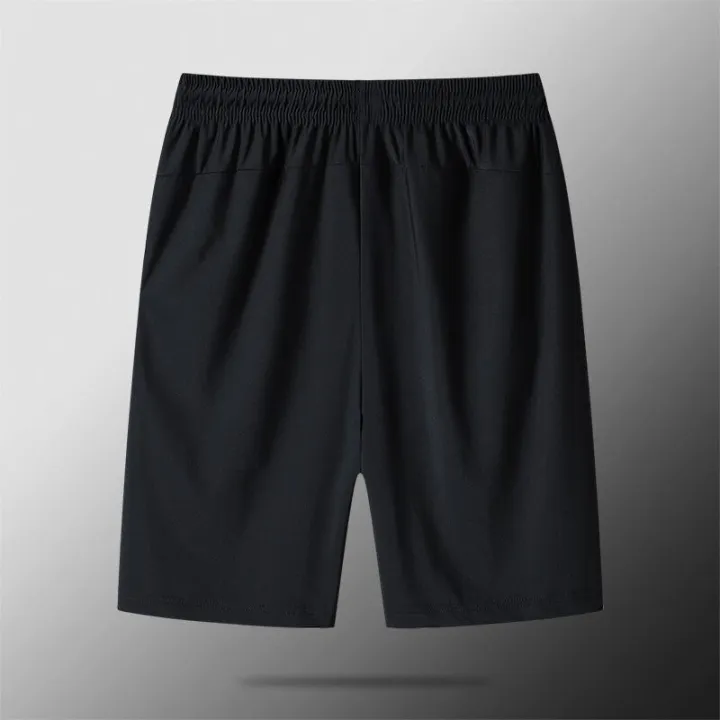 2023%20Summer%20New%20Solid%20Color%20Loose%20Casual%20Thin%20Style%20Knee%20Length%20Pants%20Man%20Elastic%20Waist%20Pockets%20Zipper%20Street%20Motion%20Shorts%20-%20Image%202