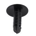 5mm x 5mm Hole Dia Black Plastic Rivets Fastener Push Clips 96 Pcs.