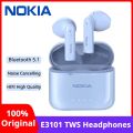 Nokia E3101 TWS Headphones Wireless Bluetooth Sport Earphone With Microphone Noise Cancelling Headset In-ear Earbuds. 