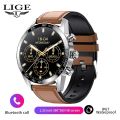 Lige 360 AMOLED HD Screen Watch For Men Smart Watch Bluetooth Calling Smartwatch 2023 Fashion Business Clock New Smartband Man. 