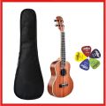 Mahogany Ukulele Guiter Acoustic 4 String Guitar Hawaii Soprano Ukulele. 