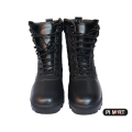 Zipper Bikers Black long boots- Leather Bikers long boots for man. 