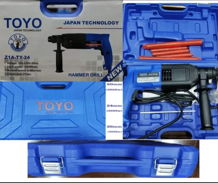 TOYO%20professional%20Electric%20Rotary%20Hammer%20Drill%20Machine%20(24/26)mm%203000%20watt%20-%20Image%202