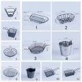 YES LADY Metal Wire Basket Black Display Basket Chips Barrel Fast Food Holder Potato for Kitchen Restaurant French Fries Basket Tableware Snack Container Food Bucket. 