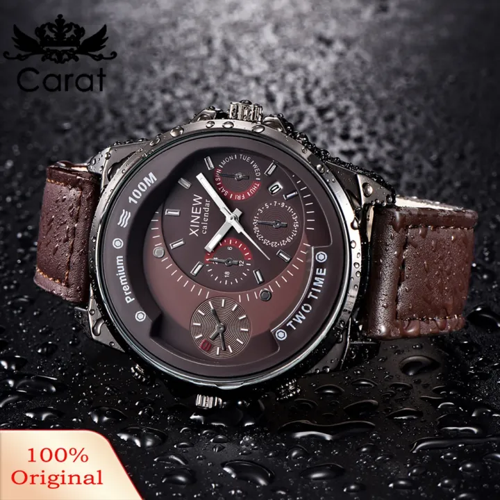(New)%20carat%20xinew%20Port%20men%20calendar%20ub-dial%20decor%20faux%20leather%20band%20quartz%20writ%20watch%20-%20Image%207