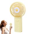 Mini Fan Handheld Cute Flower Design Compact Cooling Fan 3 Speeds USB Rechargeable Small Handheld Fan For Women Men Kids Outdoor.