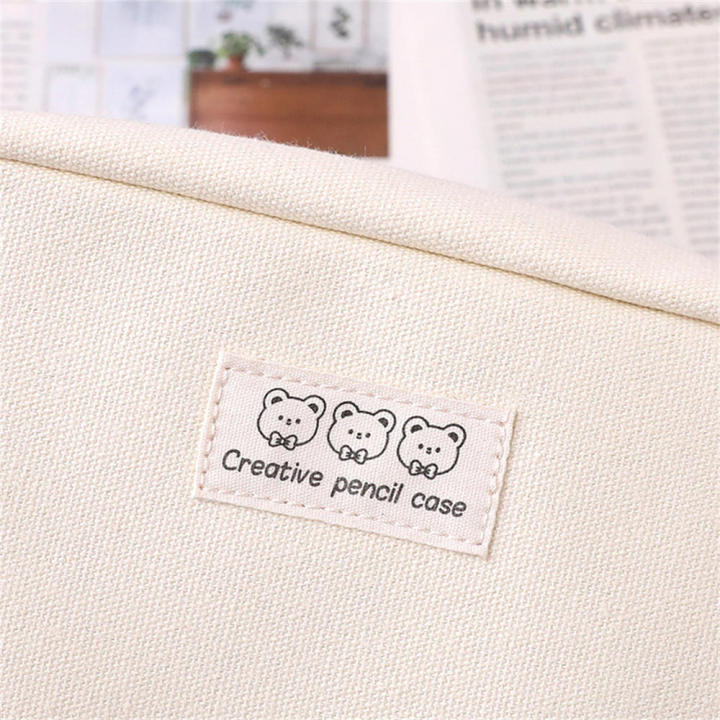 Canvas%20Pencil%20case%20Convenient%20Japanese%20Large%20capacity%20Bag%20pouch%20Zipper%20closure%20Wide%20Open%20Box%20for%20School%20Office%20Students%20Artists%20Travel%20-%20Image%204