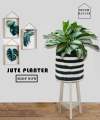Jute Rope Plant Basket Modern Woven Basket for 8" Flower Pot Floor Indoor Planters, 8” x 8” Storage Organizer Basket Home Decor.