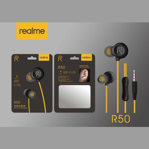 Realme R50 Yellow and Balck Wired Earphone