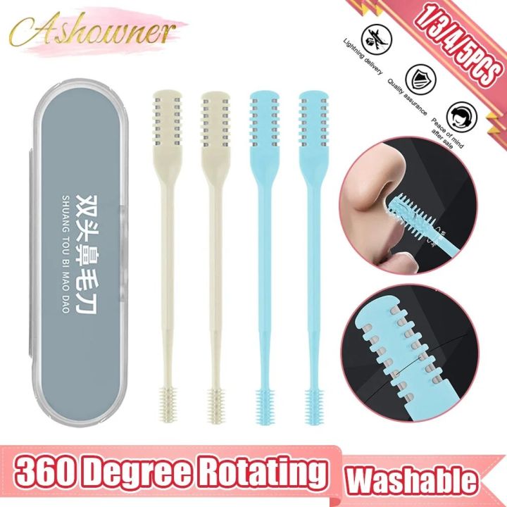 【hot】 Manual Nose Hair Trimmer Men And Women Double Head Nose Hair Removal Cutter Portable Washable Hair Remover Accessories Tool