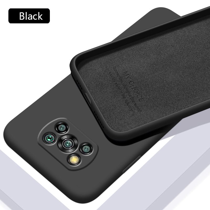Silicone Case For Xiaomi Poco X3 / X3 Pro / X3 NFC Luxury Soft Flexible Shockproof Camera Bumper Protective Stylish Silicon Back Cover