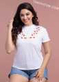 Best quality cotton half sleeve t-shirt for smart women-. 