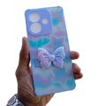 Cute Butterfly Purple Back Cover for Oppo A3X – 3D Bow Design, Shockproof Hard TPU Phone Case.