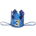 1 2 3 Years Old Birthday Hat Baby Shower Decorative Headband Children's Party Crown Hat Blue Gold Birthday Crown Party Hats. 