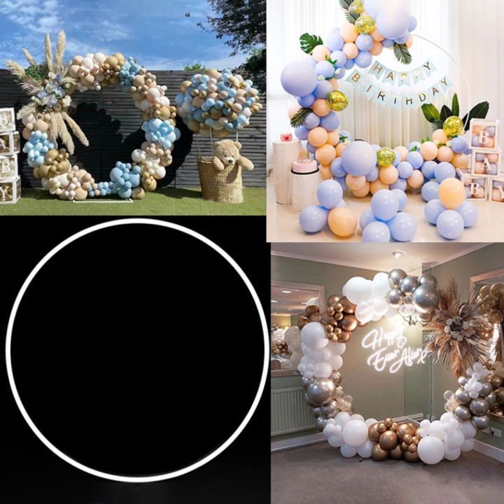 GC Round Backdrop Stand Circle Balloon Arch Frame Backdrop Decoration For Ceremony Wedding Birthday Party Baby Shower