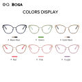 OQ BOGA 6 Colors Unisex Anti Blue Light Screen Radiation Computer Glasses Women Men Eye Protection Fashion Metal Cat Eye Frame Eyewear. 