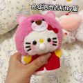 Stuffed Toys Strawberry bear, Kitty cat, squeak, spitting bubbles, handmade DIY Xiaohongshu, the same plush material package, recording doll.
