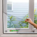 Window Mosquito Net with Self-Adhesive Velcro Tape Bug Fly Protector Screen. 