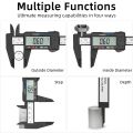 Caliber Digital Caliper Vernier Tools Ruler Pachometer Digital Barbell Micrometer Electronic Caliper Plastic Handle Calibrator-0-100mm Black.