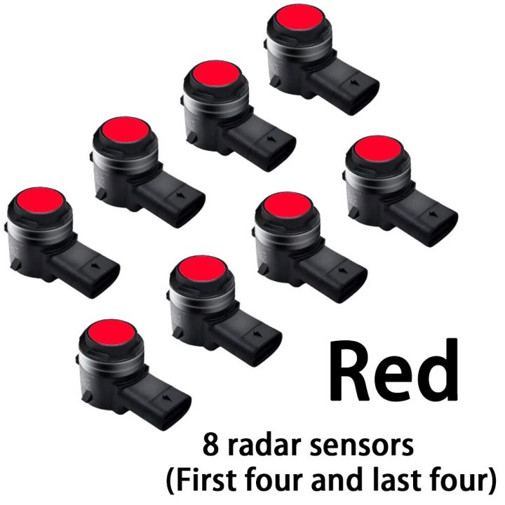 Red (8 pcs)-ZJCGO Original Sensors Parking Sensor Assistance Backup Radar Buzzer System for Toyota Corolla Cross XG10 2020 2021 2022 2023