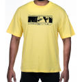 Drop Soulder T-shirt Yellow. 