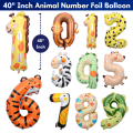 40” Inch Animal Shaped Number Foil Balloon for Birthday, Events and Party Decoration Items- (Pack of 1 Pcs). 