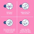 Veet Wax Strips for Bikini Line & Underarm, 16 One-Side Strips (2 Strips Patched Together X 8) & 3 Perfect Finish Wipes for Long Lasting Smoothness, Normal Skin, Made in France. 