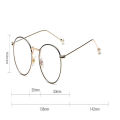 Retro Ultralight Round Metal Frame Unisex Computer Glasses Blue Light Blocking Eyeglasses Flat Mirror Eyewear.