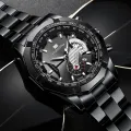 LooKeo mall Men Fashion Watch Stainless Steel Quartz Watch Waterproof Luxury Men Business Quartz WristWatch for Boys & Man New Fashion Sports Strap Wristwatches. 