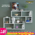 L-Shaped Floating Shelf -Adjustable Shelf - Multi-Functional Design for Books, Decor, and Storage-Modern Bookcase-Wall-Mounted Bookcase-Floating Bookshelves-HR Crafts. 